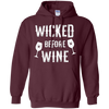 Image of Funny Halloween Wine Long Sleeve Shirt Wicked Before Wine