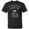 Image of "Coffee and Yoga" Black And White Tee