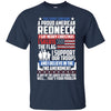 Image of A Proud American Redneck Support Guns Troops Flag T Shirt
