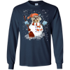 Image of Christmas Snowman Shih Tzu Funny T-shirt