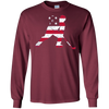 Image of Tee-shirt d'hockey sur glace de drapeau des Etats-Unis américain cadeau sportif patriote