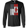 Image of American Canadian Patriotic Flag T-shirt