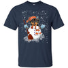 Image of Christmas Snowman Rottweiler Funny T-shirt