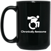 Image of Chronically Awesome Wheelchair Superhero Funny Tee Shirt