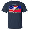 Image of American Haitian Flag Stars T-Shirt Great Gift Tee
