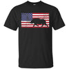 Image of American Flag Patriotic Wild Feral Pig Hunting T-Shirt USA