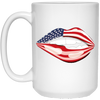 Image of American USA Flag Lips - Independence Day 4th July Shirt