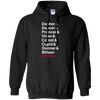 Image of Santa's Reindeer roll call list Christmas shirt.