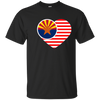 Image of Arizona Flag Shirt USA American Flag T-Shirt Vintage Heart