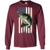 Image of American Flag Patriotic Bass Fishing Shirt for Men Women