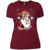 Image of Christmas Snowman Shih Tzu Funny T-shirt
