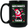 Image of Santa's Favorite Teacher Shirt Funny Xmas Gift For Teacher