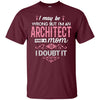 Image of Architect Mom Shirt I May Be Wrong Mommy Gift TShirt