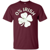 Image of 0% Irish T-Shirt Vintage Saint Patrick Day Gift