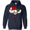 Image of Santa Reindeer Face. Christmas Costume Holiday T-Shirt