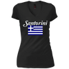 Image of SANTORINI T Shirt Cool Greek Flag Island On The Aegean Sea