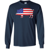 Image of American Flag Pig Shirt 4th of July Independence Day Gift