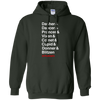 Image of Santa's Reindeer roll call list Christmas shirt.