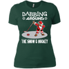 Image of Santa Dabbing Around The Snow & Playing Hockey Fun Shirt
