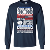Image of A Proud American Redneck Support Guns Troops Flag T Shirt