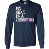 Image of Alzheimer's Awareness T Shirt For Nieces Purple Ribbon Tee
