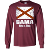 Image of Alabama Shirt Vintage Design Bama Born Bred Gift Long Sleeve