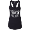 Image of "I Fish Because of the Voices" Fishing T-shirt for Fisherman