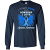 Image of Apraxia Awareness T Shirt - I Wear Blue For Someone I Love