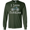 Image of "I Love Fatties" Fat Tire Mountain Style Bikes T-Shirt