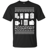 Image of Christmas Ugly Sweater Style T-shirt Gift For Accountant