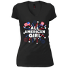 Image of All American Girl Cute Patriotic 4th Of July T-Shirt