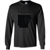 Image of Arkansas Distressed Home State light long sleeve t-shirt
