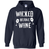 Image of Funny Halloween Wine Long Sleeve Shirt Wicked Before Wine
