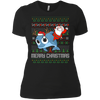 Image of Santa Riding Dolphin Merry Xmas Gift Tshirt