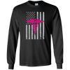 Image of American Flag Nurse Long Sleeve Shirt Gift
