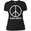 Image of AM Peace Sign Shirts: Peace Begins With Us Symbol T-Shirt