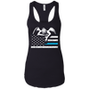 Image of Angel Weeping Thin Blue Line Flag to Honor the Fallen