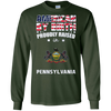 Image of American By Birth Proudly Raised In Pennsylvania Flag Shirt