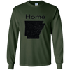 Image of Arkansas Distressed Home State light long sleeve t-shirt