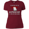 Image of "I'm waiting for the Mothership" funny Ufo t-shirt