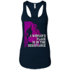 Image of A Woman's Place Is In The Resistance Shirt Varsity Protest