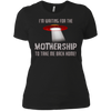 Image of "I'm waiting for the Mothership" funny Ufo t-shirt