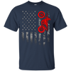 Image of American Flag Motocross Bike Dirtbiking Off Road Tshirt