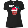 Image of Santa Stuck In Chimney T Shirt Funny Christmas Pocket Gift