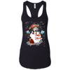 Image of Christmas Snowman Siberian husky Funny T-shirt