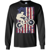 Image of American Flag Mountain Biking Shirt Long Sleeve Bike Lover