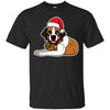 Image of Christmas St. Bernard Dog T-Shirt, Puppy Xmas Gift
