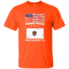 Image of American By Birth Proudly Raised In Massachusetts Flag Shirt