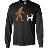 Image of Bigfoot Walking Chihuahua Dog T-Shirt