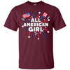 Image of All American Girl Cute Patriotic 4th Of July T-Shirt